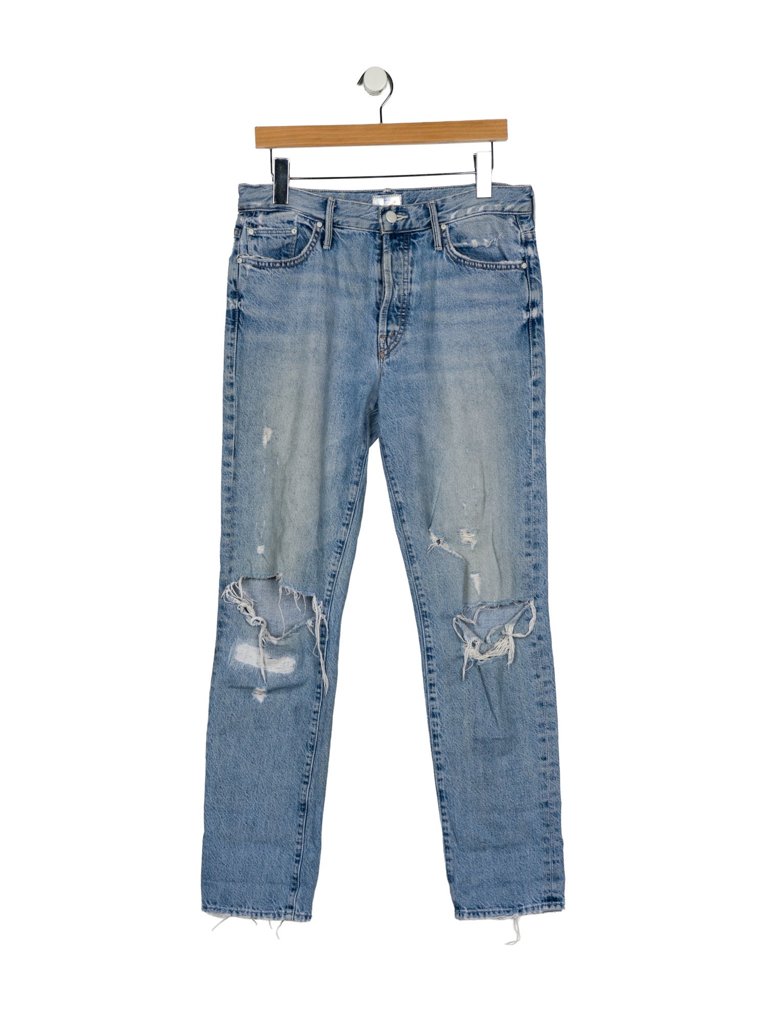Mother Mid-Rise Straight Leg Jeans