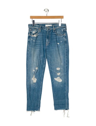 Mother Mid-Rise Straight Leg Jeans