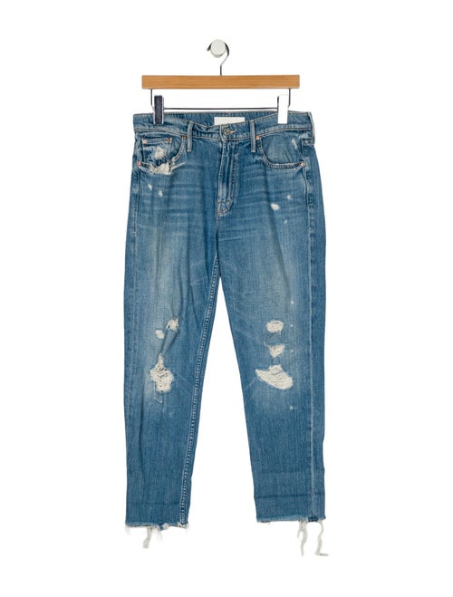 Mother Mid-Rise Straight Leg Jeans