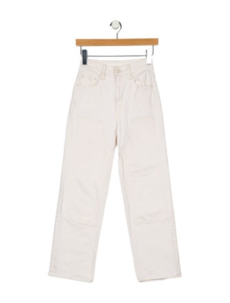 Mother Mid-Rise Straight Leg Jeans