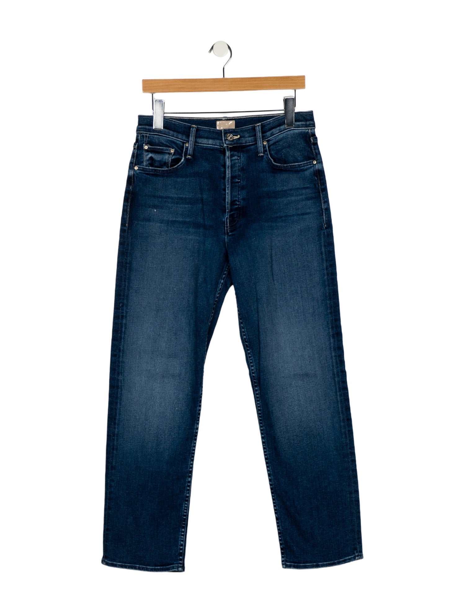 Mother Mid-Rise Straight Leg Jeans