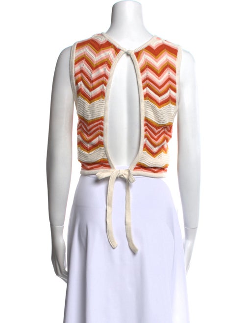 Mother Striped Crew Neck Crop Top