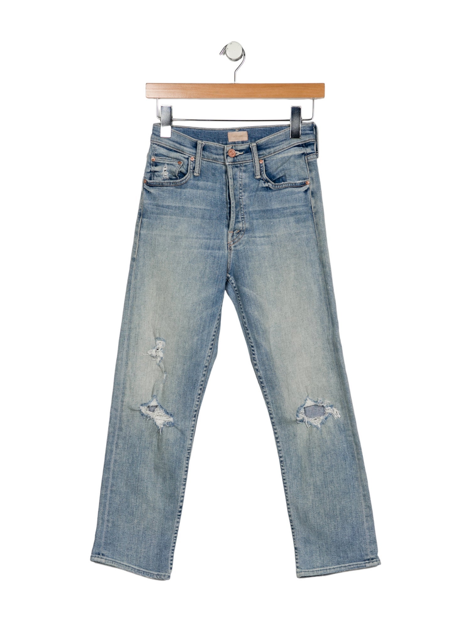 Mother Mid-Rise Straight Leg Jeans