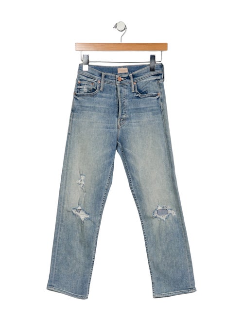 Mother Mid-Rise Straight Leg Jeans