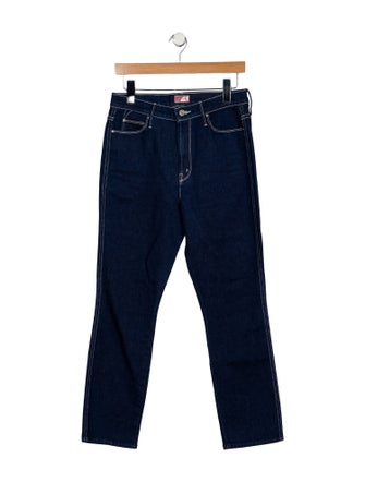 Mother Mid-Rise Straight Leg Jeans