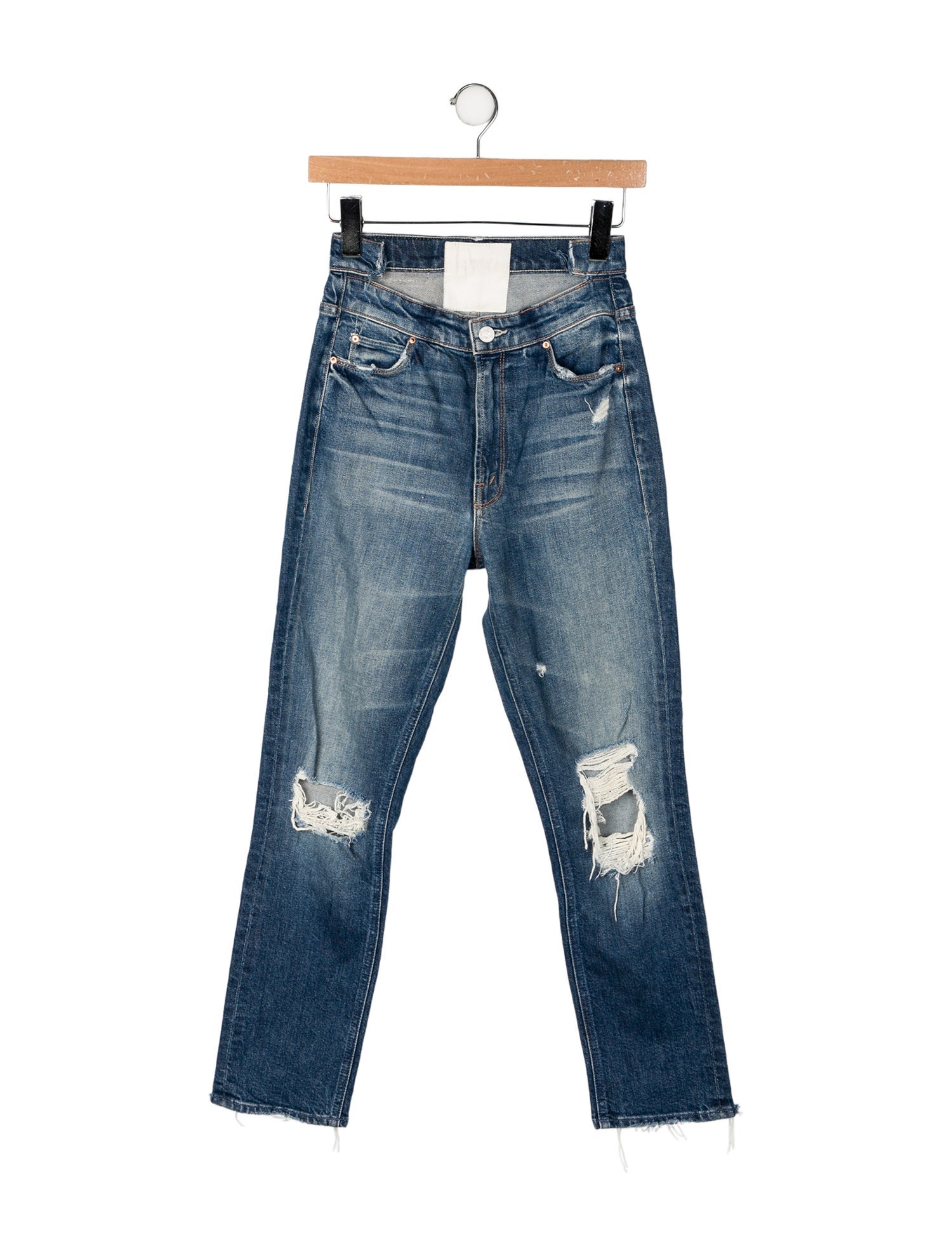 Mother Mid-Rise Straight Leg Jeans