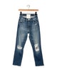 Mother Mid-Rise Straight Leg Jeans