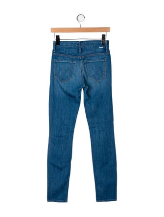 Mother Mid-Rise Skinny Leg Jeans