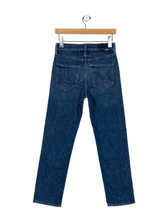 Mother Mid-Rise Straight Leg Jeans