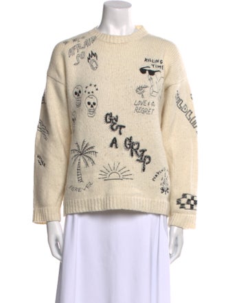 Mother Baby Alpaca Printed Sweater