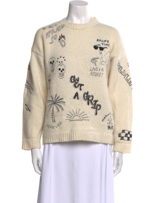 Mother Baby Alpaca Printed Sweater