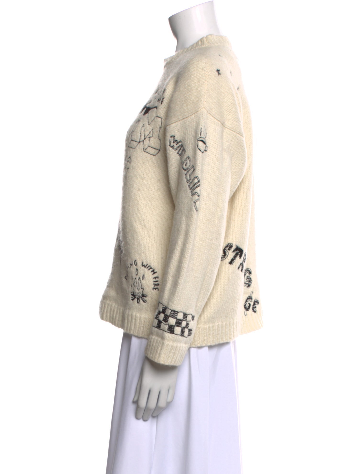 Mother Baby Alpaca Printed Sweater