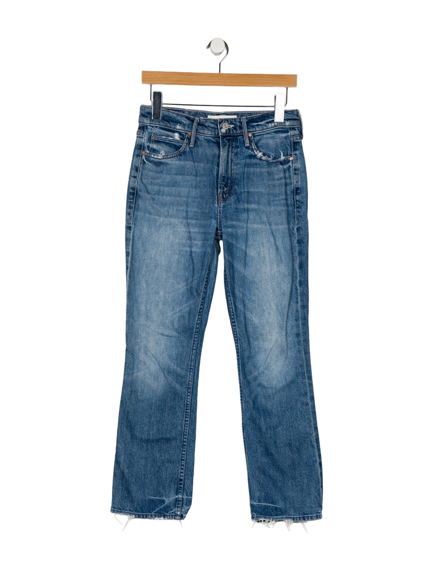 Mother Mid-Rise Straight Leg Jeans