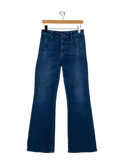 Mother Mid-Rise Wide Leg Jeans