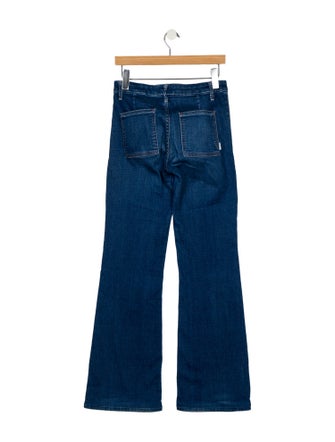 Mother Mid-Rise Wide Leg Jeans