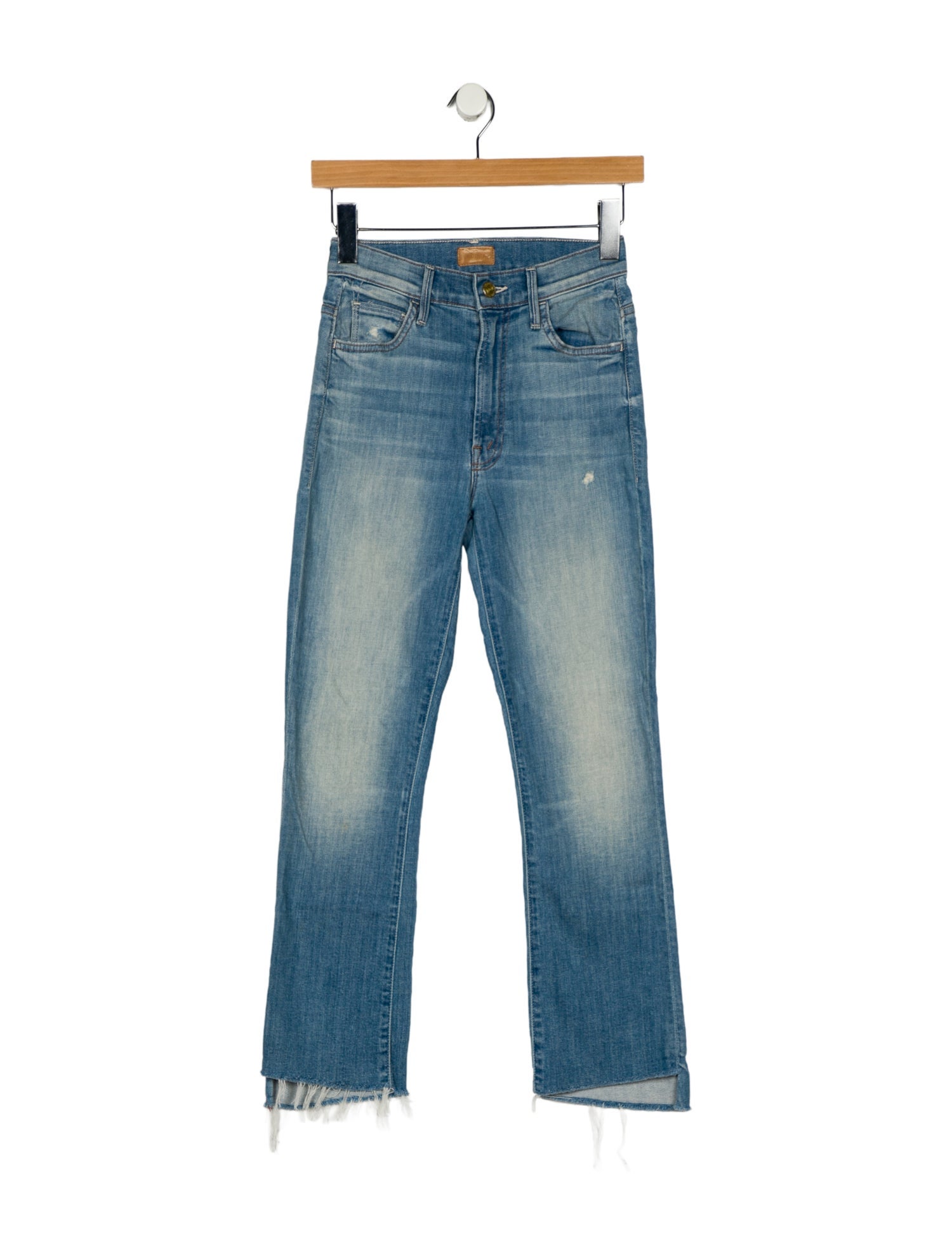 Mother Mid-Rise Straight Leg Jeans