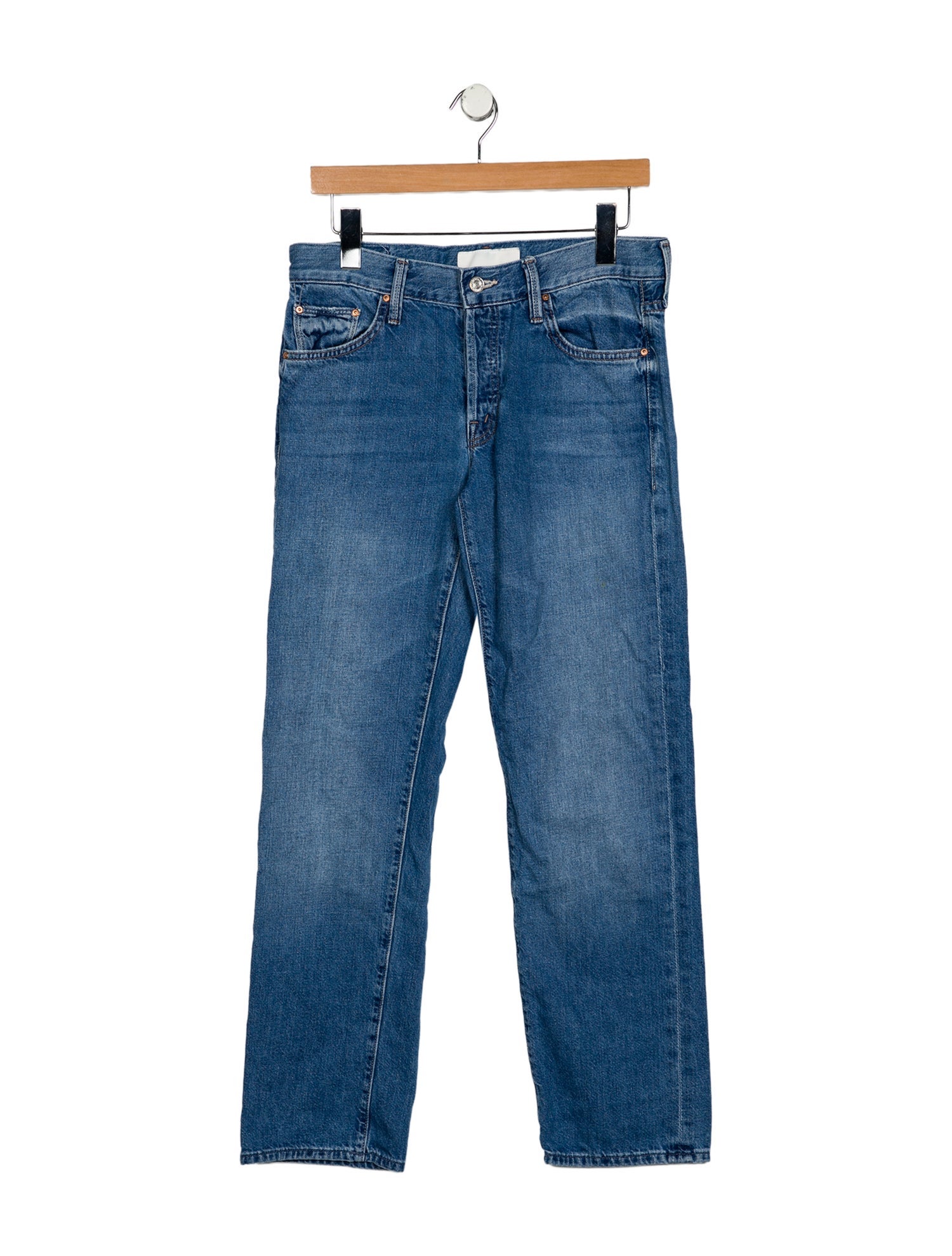 Mother Mid-Rise Straight Leg Jeans