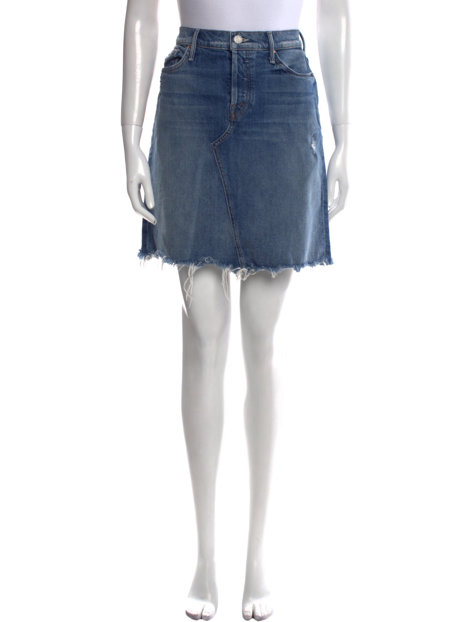 Mother Distressed Accents Mini Skirt