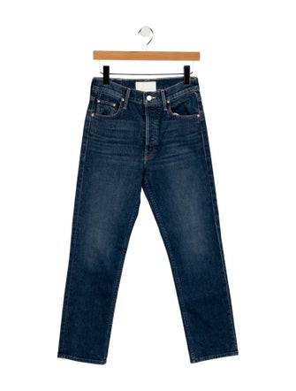 Mother Mid-Rise Straight Leg Jeans