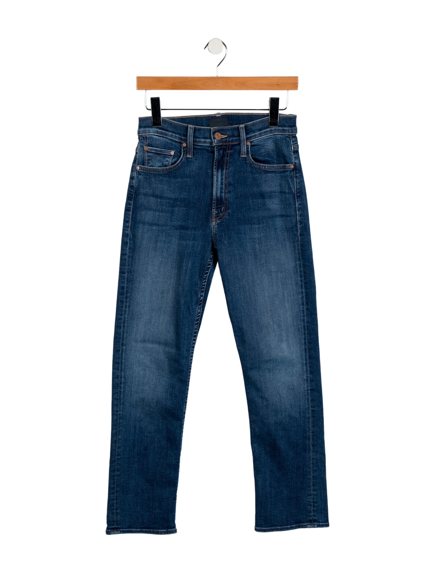 Mother Mid-Rise Straight Leg Jeans