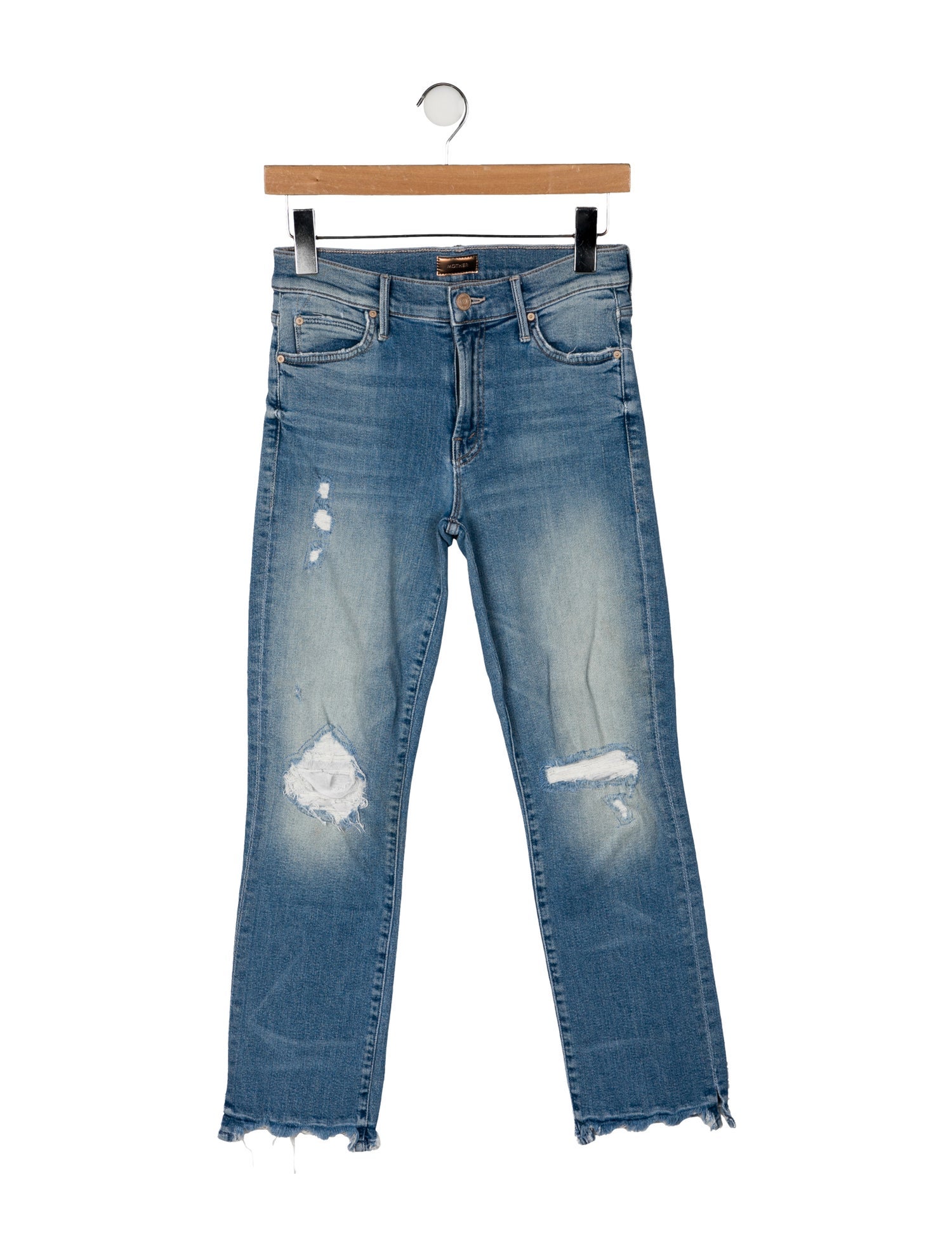 Mother Mid-Rise Straight Leg Jeans