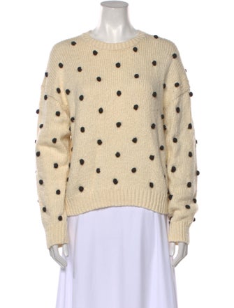 Mother Polka Dot Print Scoop Neck Sweater