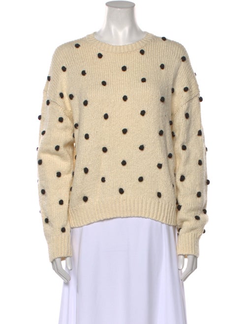 Mother Polka Dot Print Scoop Neck Sweater