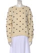 Mother Polka Dot Print Scoop Neck Sweater