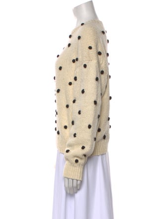 Mother Polka Dot Print Scoop Neck Sweater