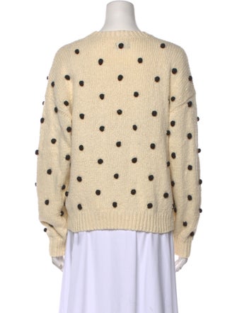Mother Polka Dot Print Scoop Neck Sweater