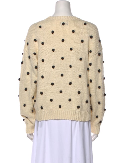 Mother Polka Dot Print Scoop Neck Sweater