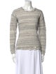 Mother Striped Scoop Neck Sweatshirt