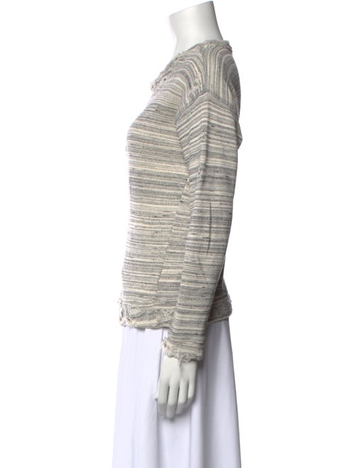 Mother Striped Scoop Neck Sweatshirt