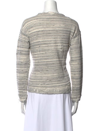 Mother Striped Scoop Neck Sweatshirt