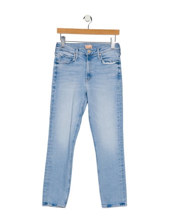Mother Mid-Rise Straight Leg Jeans