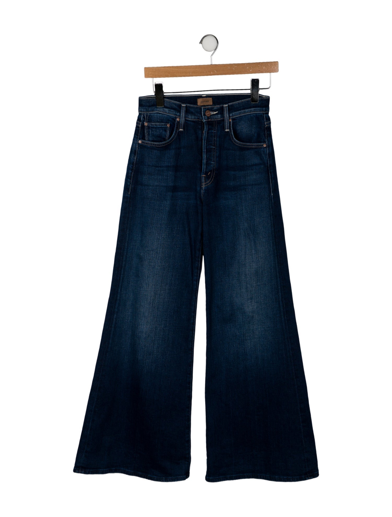 Mother Mid-Rise Wide Leg Jeans