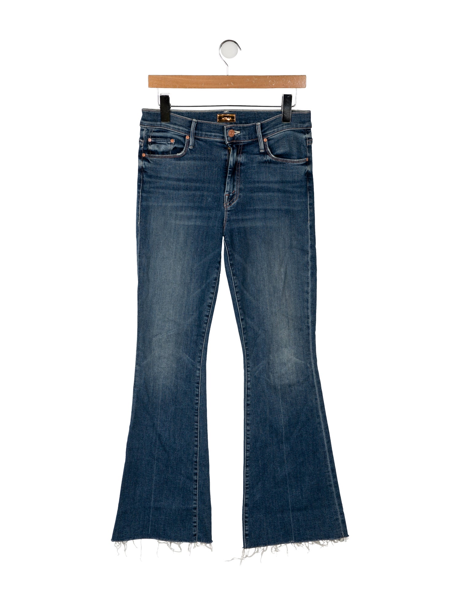 Mother Mid-Rise Wide Leg Jeans