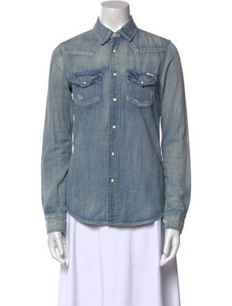 Mother Long Sleeve Button-Up Top