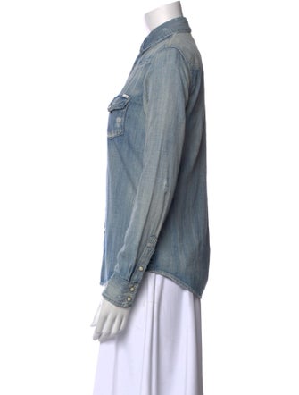 Mother Long Sleeve Button-Up Top