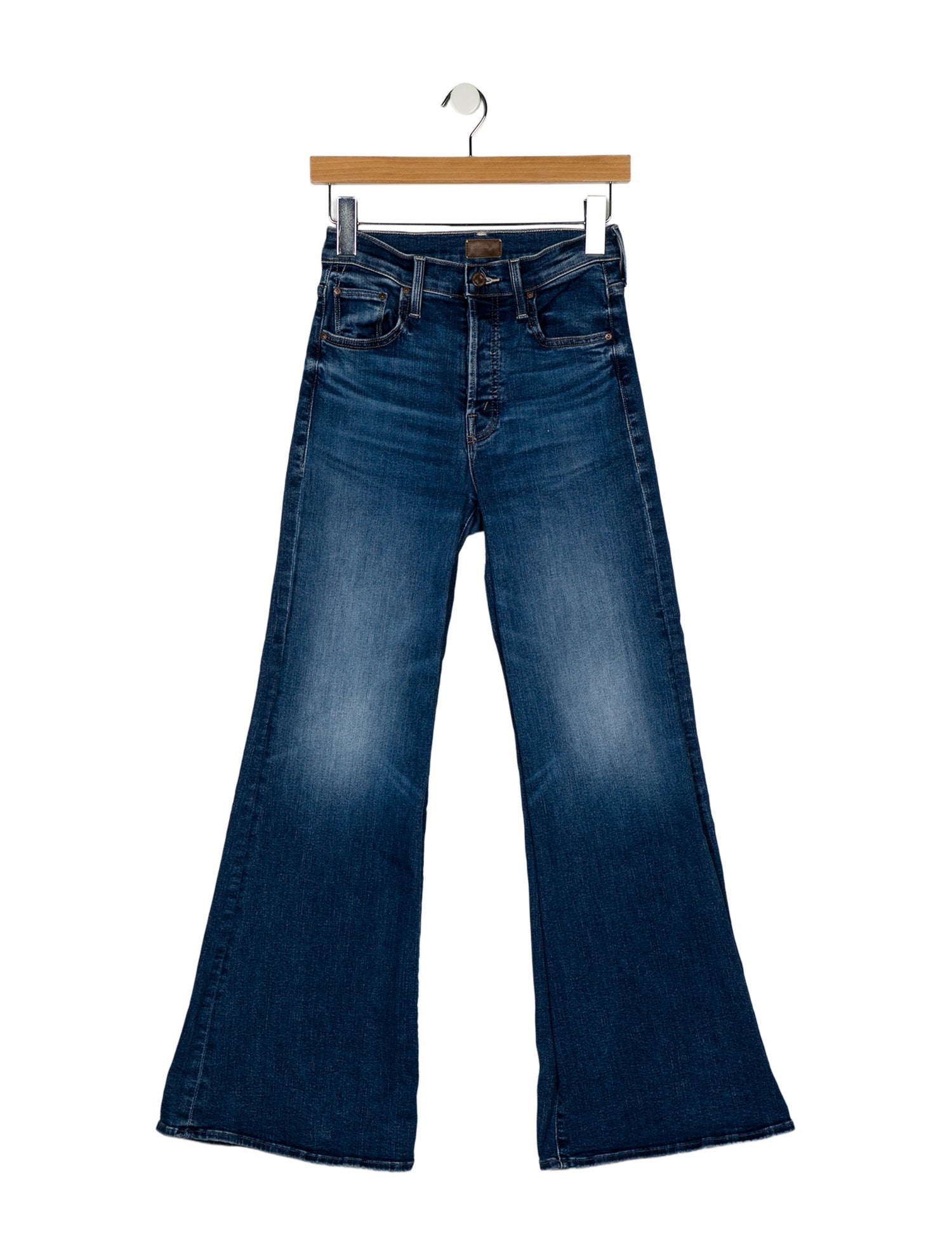 Mother Mid-Rise Wide Leg Jeans