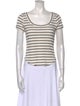 Mother Striped Scoop Neck T-Shirt