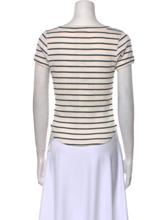 Mother Striped Scoop Neck T-Shirt