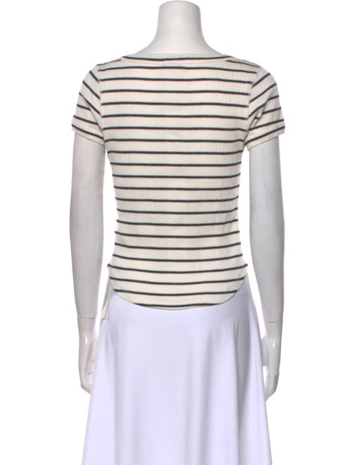 Mother Striped Scoop Neck T-Shirt