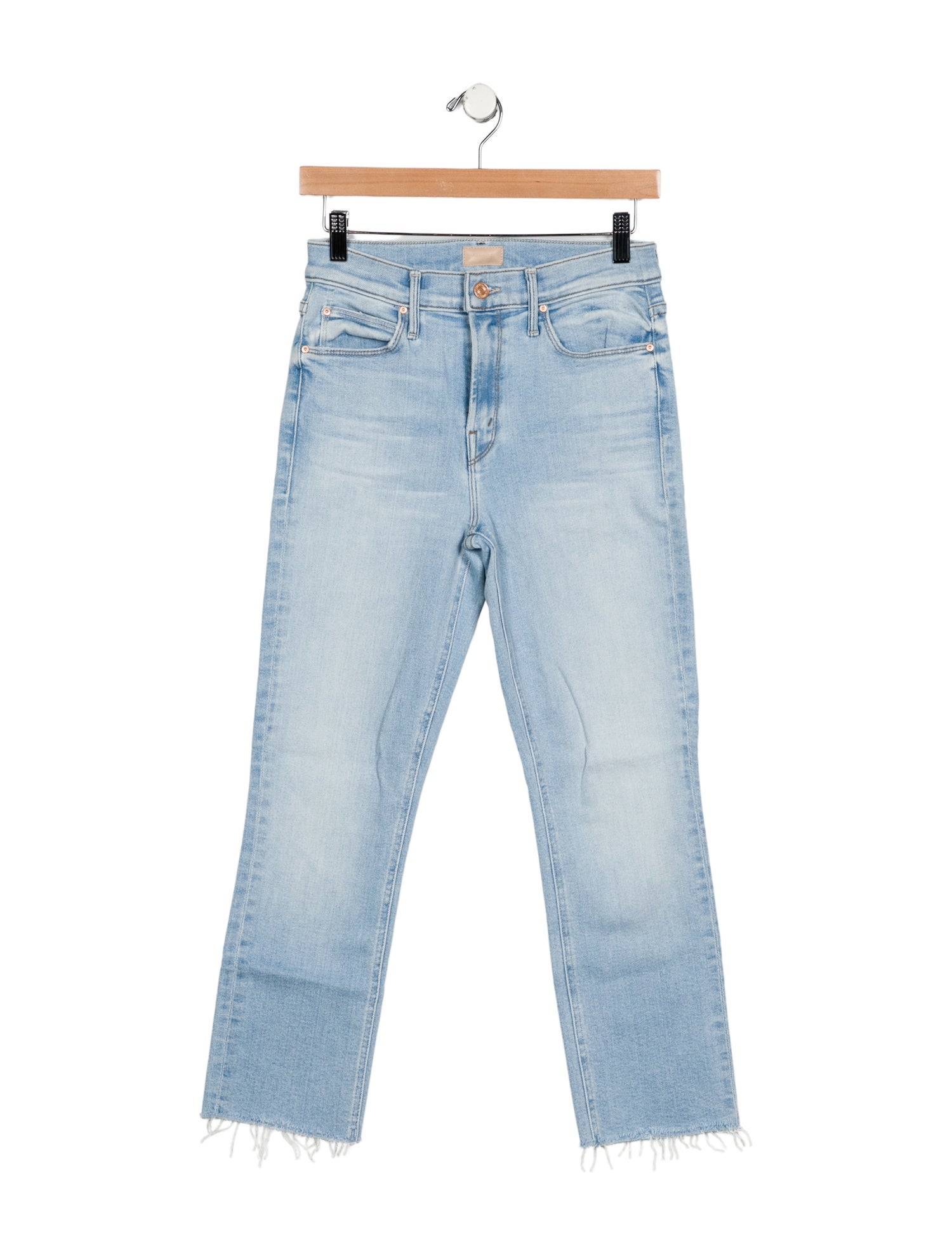 Mother Mid-Rise Straight Leg Jeans