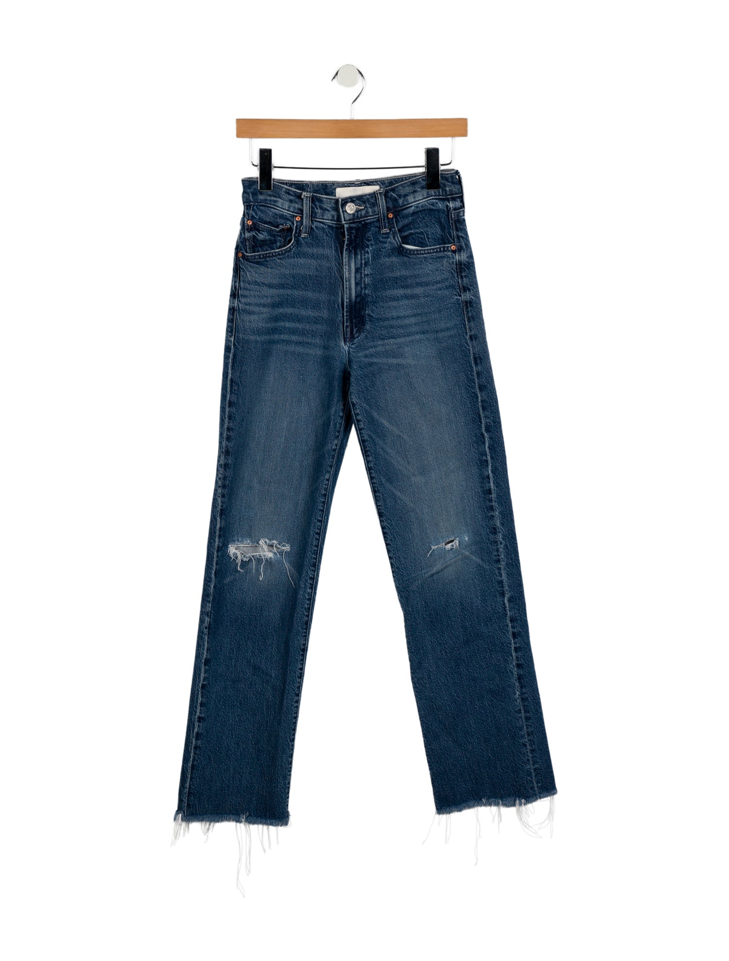 Mother Mid-Rise Straight Leg Jeans
