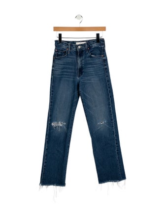 Mother Mid-Rise Straight Leg Jeans