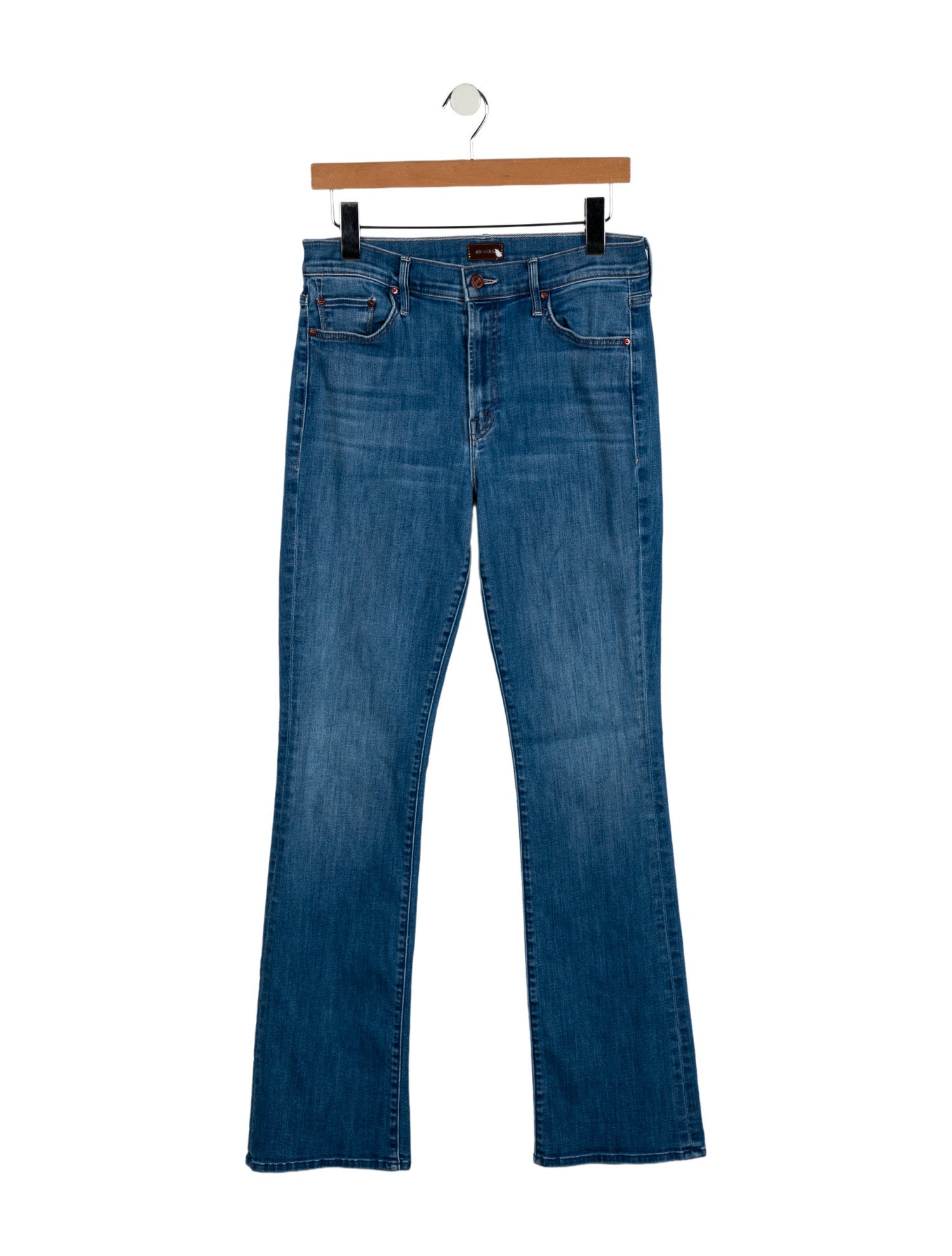 Mother Mid-Rise Straight Leg Jeans