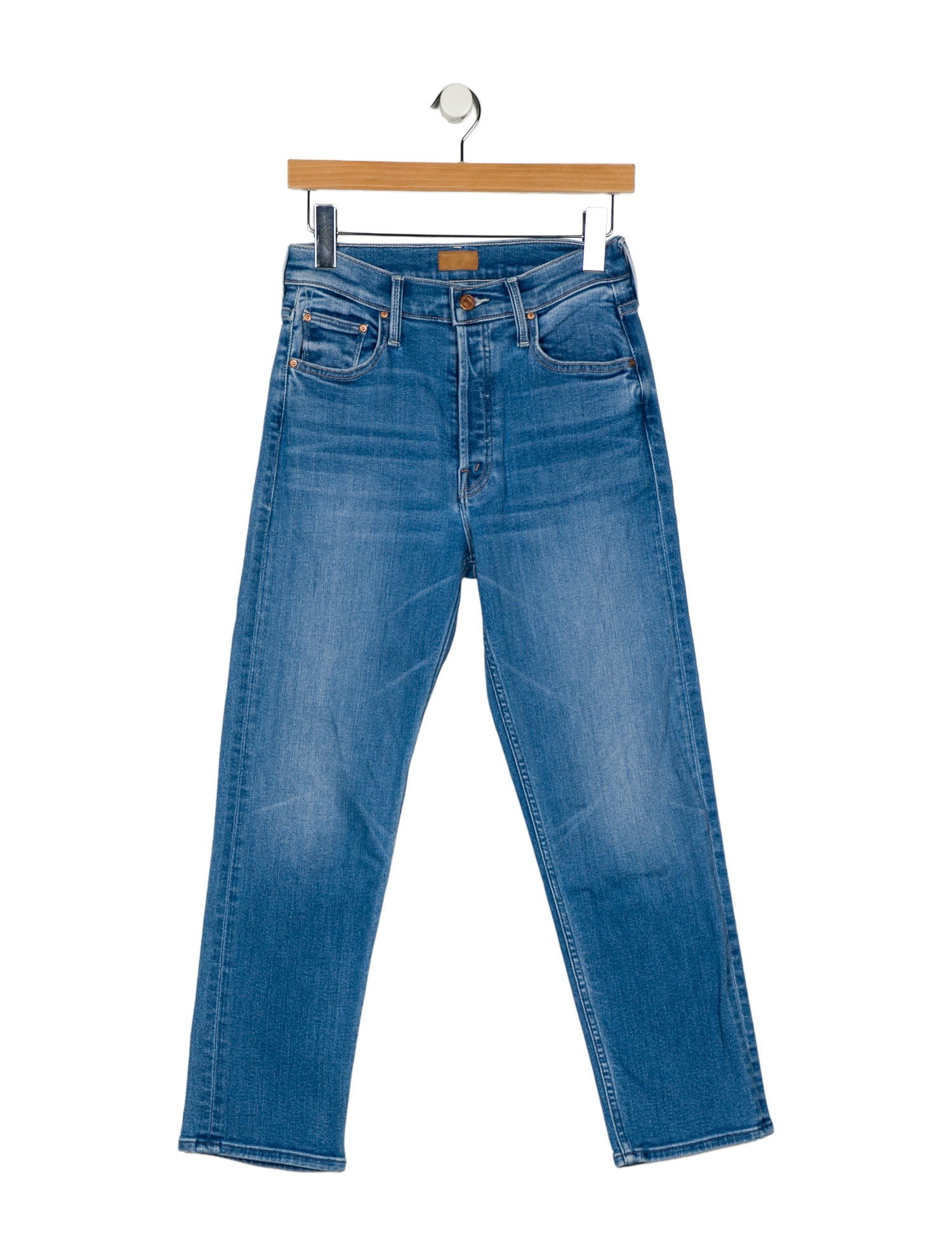 Mother Mid-Rise Straight Leg Jeans