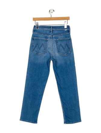 Mother Mid-Rise Straight Leg Jeans