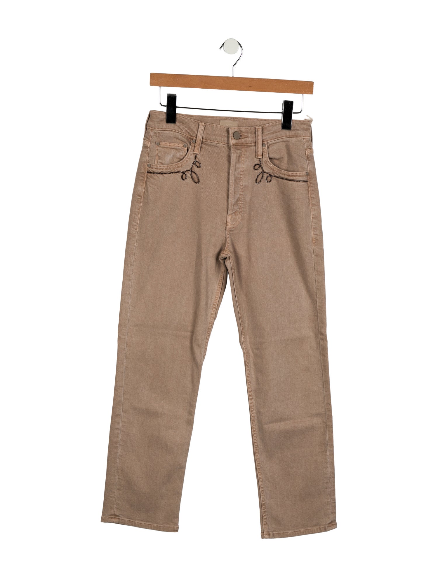 Mother Mid-Rise Straight Leg Jeans